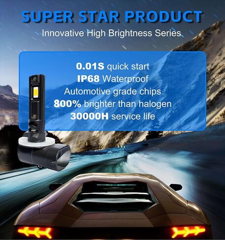 4010253 LED لـ 2017-2022 2023 2024 Polaris Sportsman 450 570 850 1000 XP المصابيح الأمامية بزاوية مسبقة 886 لمبات، مجموعة ATV Pod والمصد الثلاثي، مصابيح أمامية قوية بيضاء للطرق الوعرة 6000K، 3 عبوات in Kuwait