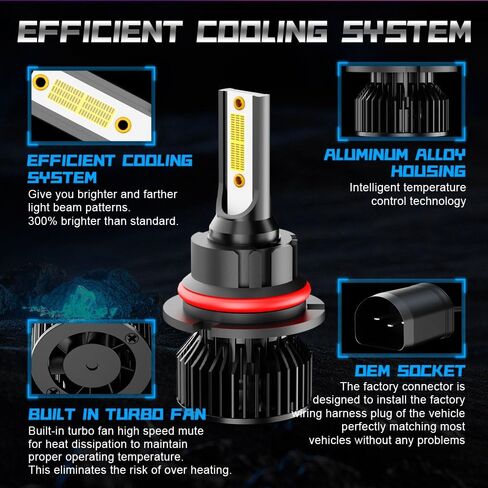 لمجموعة مصابيح LED دودج رام 1500 2500 3500 PICKUP1994-1998، 4 قطع بيضاء فائقة السطوع وشعاع مرتفع ومنخفض ومصابيح ضباب LED. in Kuwait