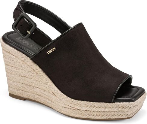صندل نسائي من DKNY Coralyn Slingback Espadrille بكعب عريض in Kuwait