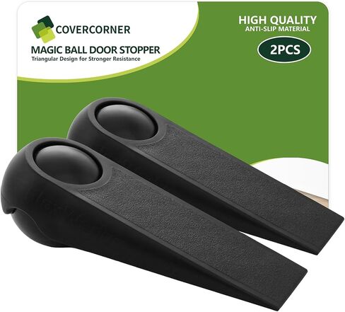 سدادات باب لأسفل الباب، سدادات باب مطاطية، حاملات أبواب لجميع أنواع الأسطح، عبوتان من سدادات الأبواب السحرية، 3.9 بوصة، أسود وأسود in Kuwait