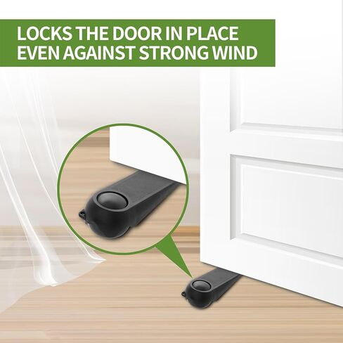 سدادات باب لأسفل الباب، سدادات باب مطاطية، حاملات أبواب لجميع أنواع الأسطح، عبوتان من سدادات الأبواب السحرية، 3.9 بوصة، أسود وأسود in Kuwait