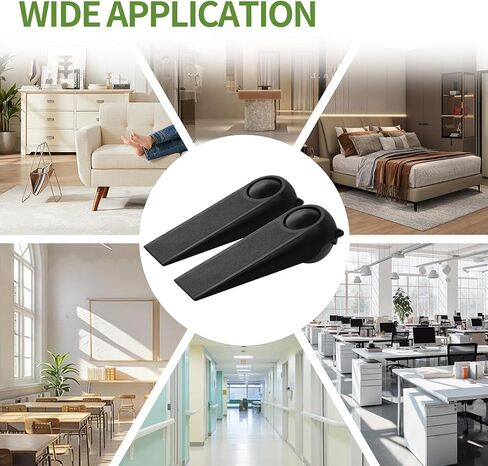 سدادات باب لأسفل الباب، سدادات باب مطاطية، حاملات أبواب لجميع أنواع الأسطح، عبوتان من سدادات الأبواب السحرية، 3.9 بوصة، أسود وأسود in Kuwait