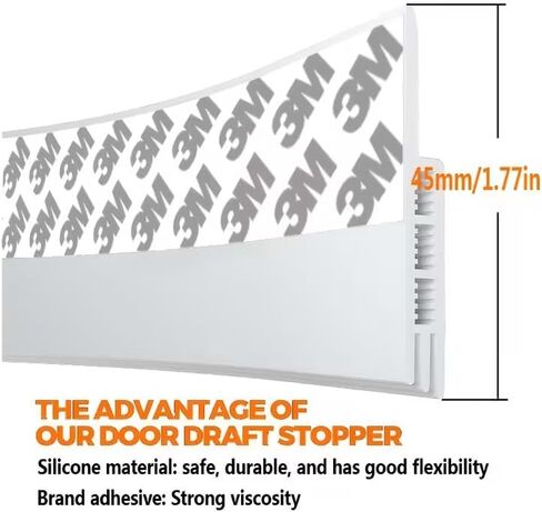 1Pc Draft Stopper for Doors, Weatherproofing Seal, Bottom Sweep for Both Exterior and Interior Doors, and a Noise and Dust Insulation Blocker for Garage Windows. in Saudi Arabia