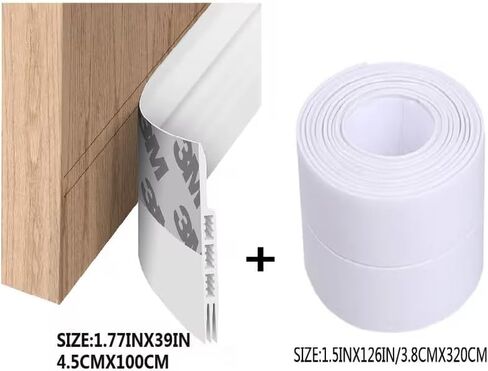 1Pc Draft Stopper for Doors, Weatherproofing Seal, Bottom Sweep for Both Exterior and Interior Doors, and a Noise and Dust Insulation Blocker for Garage Windows. in Saudi Arabia