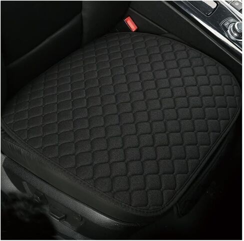 Universal Flax Car Seat Cover Protector Linen Front Rear Back Cushion Protect Pad Mat Backrest for Auto Interior (Color : 1 Rear Black) in Saudi Arabia