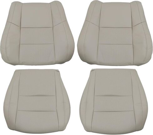 FZJDSD Tan Front Bottom & Top Perforated Microfiber Leather Seat Covers Dodge Durango 2011 2012 2013 2014 2015 2016 2017 2018 Compatible with Jeep Grand Cherokee 2011 2012 2013 2014 2015 2016 in Saudi Arabia