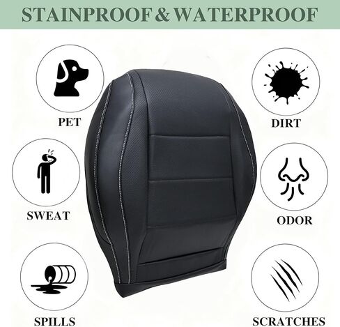 Priprilod Leather Driver Side Bottom Replacement Seat Cover Black Compatible with Mercedes Benz GLE350 GLE450 4Matic, Sport, Exclusive, Base 2020 2021 2022 2023 2024 in Saudi Arabia
