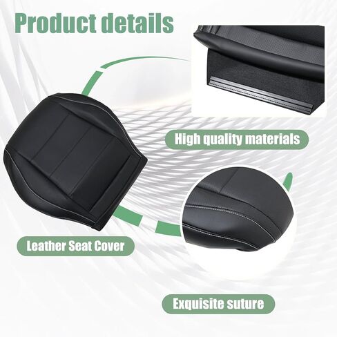 Priprilod Leather Driver Side Bottom Replacement Seat Cover Black Compatible with Mercedes Benz GLE350 GLE450 4Matic, Sport, Exclusive, Base 2020 2021 2022 2023 2024 in Saudi Arabia