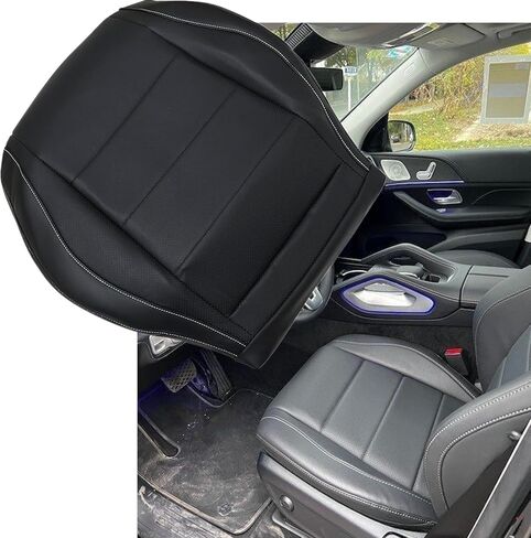 Priprilod Leather Driver Side Bottom Replacement Seat Cover Black Compatible with Mercedes Benz GLE350 GLE450 4Matic, Sport, Exclusive, Base 2020 2021 2022 2023 2024 in Saudi Arabia