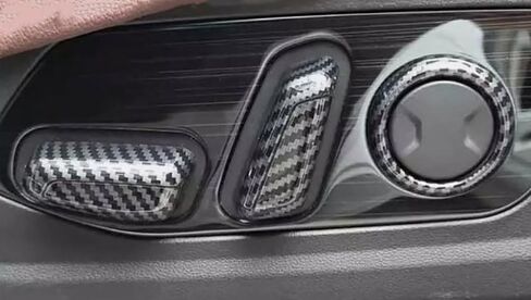 اكسسوارات السيارات صالح لشركة هيونداي توكسون 2022 2023 2024 ABS ألياف الكربون الداخلية مقعد تعديل التبديل غطاء الكسوة 5 قطعة مجموعة in Saudi Arabia