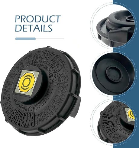 Brake Master Cylinder Cap, Brake Fluid Reservoir Cap, Replaces OEM# 46662-SLE-J01, 46662-S8A-003, Compatible with Accord, Fit, Hybrid, CR-V, Odyssey (Black) in Saudi Arabia
