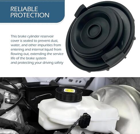 Brake Master Cylinder Cap, Brake Fluid Reservoir Cap, Replaces OEM# 46662-SLE-J01, 46662-S8A-003, Compatible with Accord, Fit, Hybrid, CR-V, Odyssey (Black) in Saudi Arabia