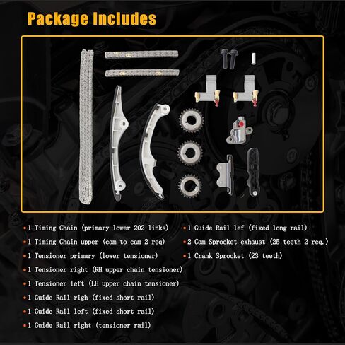 AUCERAMIC Timing Chain kit Fit for 2007-2011 Ford Edge Flex Fusion Taurus X Lincoln MKS MKT MKX MKZ Mazda 6 CX-9 Mercury Sable in Saudi Arabia