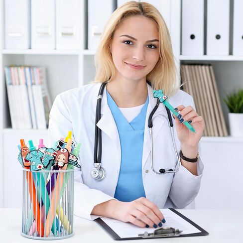 12 Pcs Cute Nurse Pens Set for Work, Funny Nurse Essential Accessories for CNA, RN, Medical Assistants & Nursing Students, Nurse Week Appreciation Gifts (Black Ink) in Kuwait