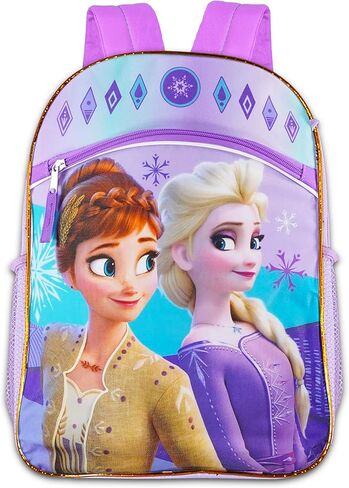 Disney Frozen Backpack for Girls - Bundle with 16" Elsa and Anna School Bag and Insulated Lunch Tote Frozen Backpack Set for Kids in Saudi Arabia