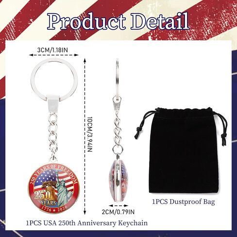 Thrist الولايات المتحدة سلسلة المفاتيح الذكرى السنوية - البضائع الذكرى الأمريكية‌ البحرية الهدايا التذكارية لعيد الوطني يوم الاستقلال باتريوت الملحقات القابلة للجمع للنساء الأمريكيين الرجال in Kuwait