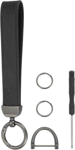 MECCANIXITY Leather Wristlet Keychain Car Key Chain Wristlet for Women, Key Fob Holder with D Ring and Key Ring in Saudi Arabia