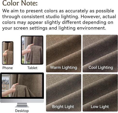 100% Blackout Curtains for Bedroom, Luxury Chenille Thermal Insulated Drapes for Living Room, Energy Saving Room Darkening 84 Inch Long Curtains, Grommet Top, 2 Panels, 52" W x 84" L, Brown in Saudi Arabia