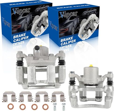 Rear Disc Brake Caliper Assembly with Bracket – Compatible with Hyundai Sonata 2011-2015, Kia Optima 2011-2015 – Replaces 19-B6456, 19-B6457 – Rear Left & Right – 2-PC Set in Saudi Arabia