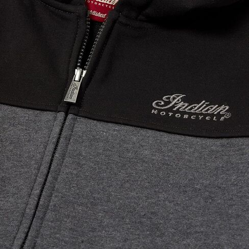 Indian Motorcycle Women's Colorblock Script Hoodie, Gray - 2864950 in Saudi Arabia