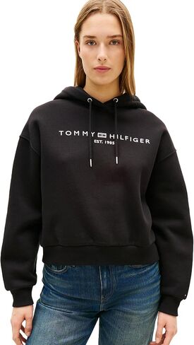 Tommy Hilfiger Women's Medium Weight Hoodie Sweatshirt Pullover With Logo in Saudi Arabia