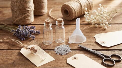 Kingrol 100 Pack 2ml Mini Glass Bottles with Corks for Adult DIY Crafts, Decorative Message Bottles, Wedding Table Décor, Spell Jars - Includes Funnels & Eye Screws in Saudi Arabia