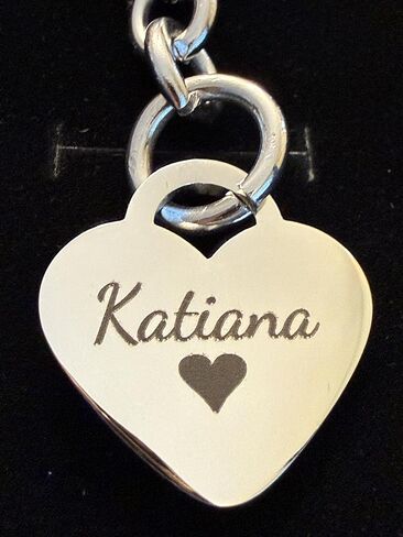Personalized Stainless Steel Heart Bracelet – Custom Engraved Bracelet with Up to 4 Lines of Text, Meaningful Keepsake Jewelry Gift for Her, Mom, Wife, Bridesmaid, Anniversary, Birthday or Memorial in Saudi Arabia