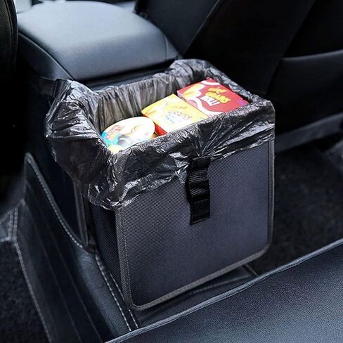 2 Pcs Large Size Car Backseat Organizer with 1 Pcs Trash Garbage Bag, Clear Screen Tablet Holder and 9 Storage Pockets,Foldable Seat Back Protectors for Toys Drinks Book ,Travel Accessories (Black) in Saudi Arabia