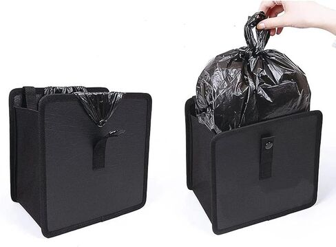 2 Pcs Large Size Car Backseat Organizer with 1 Pcs Trash Garbage Bag, Clear Screen Tablet Holder and 9 Storage Pockets,Foldable Seat Back Protectors for Toys Drinks Book ,Travel Accessories (Black) in Saudi Arabia