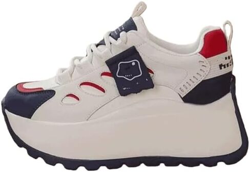 Women's Casual Sports Shoes, Running Shoes, Thickened Height-Increasing Sole,Multi-Color Splicing, Walking Shoes, Everyday in Kuwait