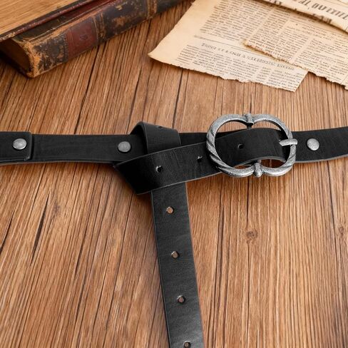 4PCS Renaissance Medieval DIY Belt - Adjustable Pirate Belt with Bag & Skirt Hikes for Ren Faire, LARP & Halloween in Saudi Arabia