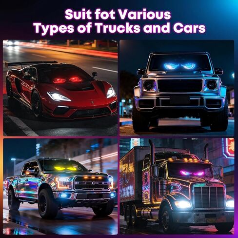 شاشة LED متعددة اللوحات عالية السطوع 5800 لوكس (23.4 بوصة × 4.73 بوصة) - أكثر سطوعًا بمقدار 3 مرات، نص ورسوم متحركة قابلة للبرمجة عبر التطبيق/عن بعد للسيارات والمتاجر - يعمل بمنفذ USB 5 فولت in Kuwait