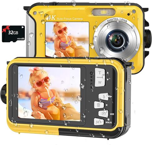 4K 56MP Underwater Camera 11FT Waterproof Camera with 32GB Card Type-C in Kuwait