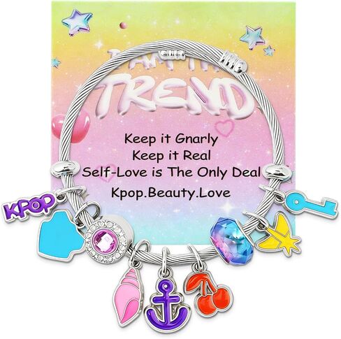 سوار Kpop - سوار قابل للتعديل مع سحر عصري، Kpop Merch للجماهير، هدية مجوهرات مستوحاة من الحب الذاتي للنساء in Kuwait