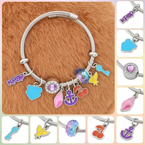 سوار Kpop - سوار قابل للتعديل مع سحر عصري، Kpop Merch للجماهير، هدية مجوهرات مستوحاة من الحب الذاتي للنساء in Kuwait