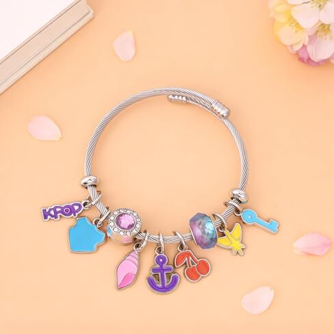 سوار Kpop - سوار قابل للتعديل مع سحر عصري، Kpop Merch للجماهير، هدية مجوهرات مستوحاة من الحب الذاتي للنساء in Kuwait