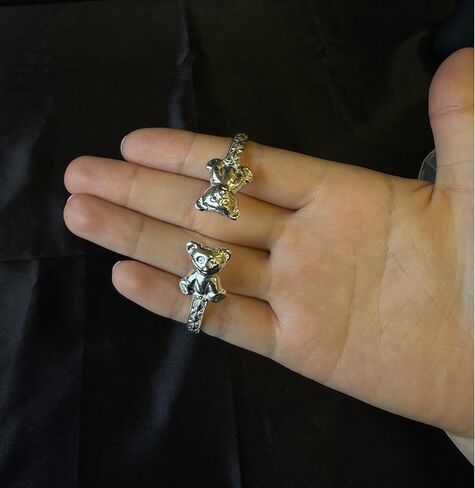 Teddy Bear .925 Sterling Silver Flat West Indian Bangle, 1 piece in Saudi Arabia