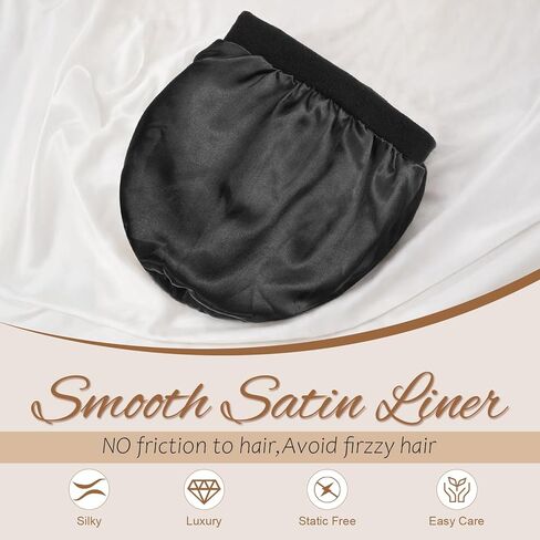 JenPen 2 Pack Knit Satin Lined Beanies for Women, Winter Silk Lined Hats Warm Slouchy Knit Skull Cap for Cold Weather Cancer in Saudi Arabia