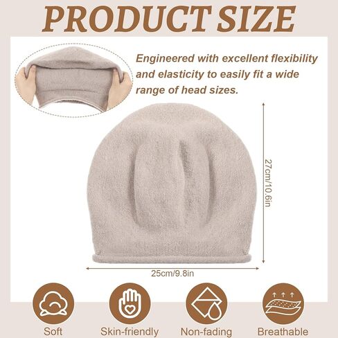 JenPen 2 Pack Knit Satin Lined Beanies for Women, Winter Silk Lined Hats Warm Slouchy Knit Skull Cap for Cold Weather Cancer in Saudi Arabia