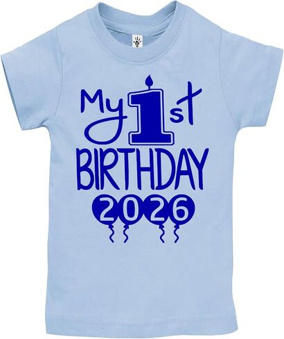 Reaxion Handmade Cute Baby Boy My 1st Birthday 2024 Outfit Clothes Aiden's Corner First Bday Party Shirts in Kuwait