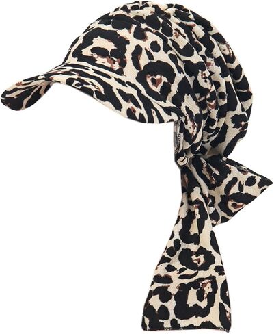 Womens Print Newsboy Cap Chemo Headwear with Scarfs Hair Loss in Saudi Arabia