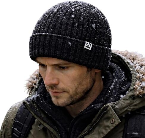 TOP-EX DryKnit™ PolarWool مقاوم للماء Polartec® صوف مبطن 100% صوف ميرينو L/XL/XXL قبعة صغيرة مكبلة قبعة شتوية دافئة متماسكة in Saudi Arabia