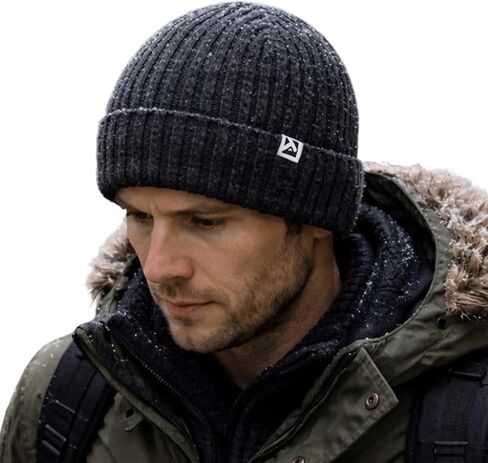 TOP-EX DryKnit™ PolarWool مقاوم للماء Polartec® صوف مبطن 100% صوف ميرينو L/XL/XXL قبعة صغيرة مكبلة قبعة شتوية دافئة متماسكة in Saudi Arabia