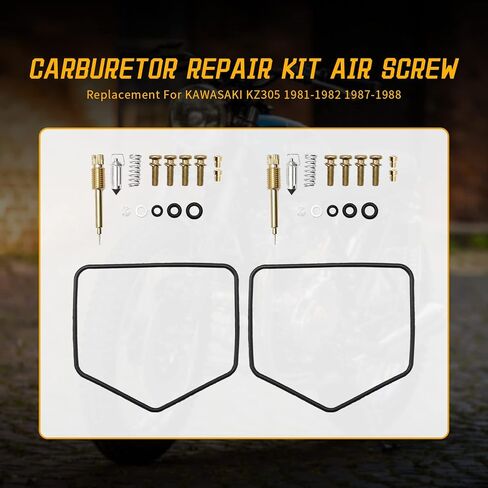 Set of 2 Carburetor Rebuild Repair Kit Replacement for Kawasaki KZ305 1981 1982 1987 1988 in Saudi Arabia