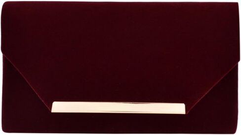 TrendsBlue Elegant Solid Color Velvet Clutch Evening Bag Handbag - Diff Colors in Saudi Arabia