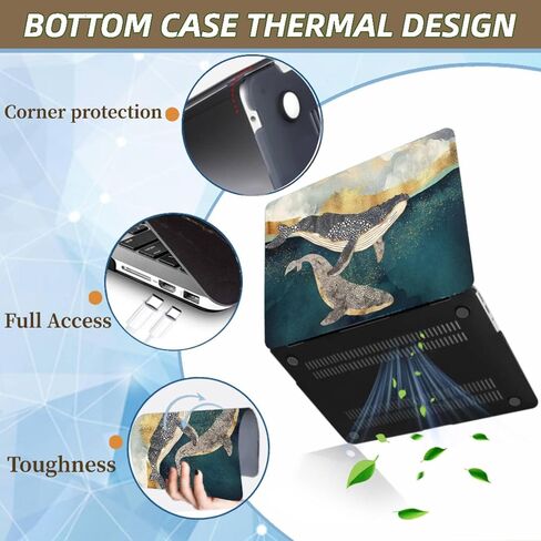 Compatible with MacBook Pro 14 inch Case M5 M4 M3 M2 M1 Chip 2025-2021 Model A3434 A3112 A3185 A3401 A2918 A2992 A2779 A2442, Plastic Laptop Hard Shell & Keyboard Cover, Moonight Forest in Saudi Arabia