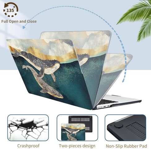 Compatible with MacBook Pro 14 inch Case M5 M4 M3 M2 M1 Chip 2025-2021 Model A3434 A3112 A3185 A3401 A2918 A2992 A2779 A2442, Plastic Laptop Hard Shell & Keyboard Cover, Moonight Forest in Saudi Arabia