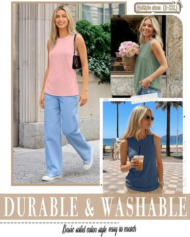 3 Pack Women's Nursing Tank Tops Hidden Zippers Sleeveless Shirts Breastfeeding Crew Neck Loose Maternity Tops in Saudi Arabia