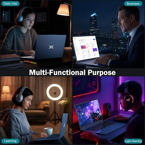 كمبيوتر محمول 15.6 فل اتش دي AMD Ryzen 5 (4C/8T)، ذاكرة وصول عشوائي 16 جيجابايت، 512 جيجابايت SSD، رسومات Radeon Vega 8، شحن سريع 65 وات، USB3.0 ونوع C، كاميرا 2.0 ميجابكسل، Windows 11، كمبيوتر محمول محمول للطلاب العمل والمكتب المنزلي in Kuwait
