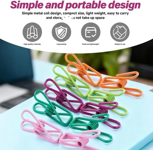 10 Pack Clips Set, Multi Purpose Small Metal Clips for Office, Kitchen, Home, Crafts, Organization and Daily Storage in Saudi Arabia